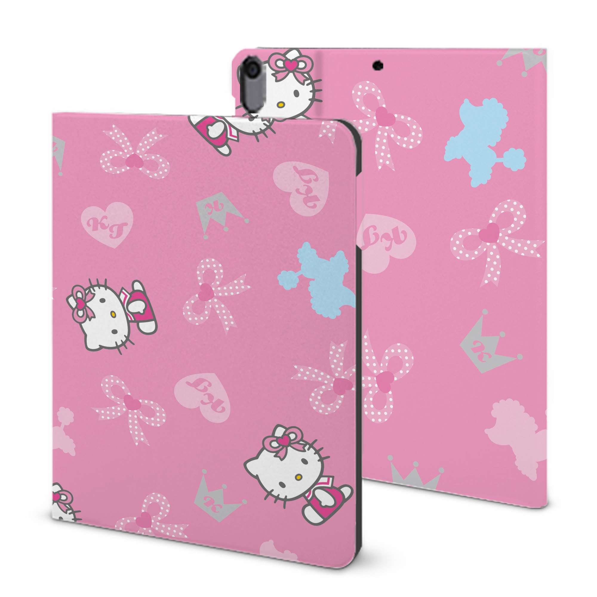 （画像用） Hello Kitty ハローキティ IPad ケース ブック型 PUレザー TPU 耐衝撃 軽量 薄型 ペン収納なし 全面保護 IPad 各モデル対応